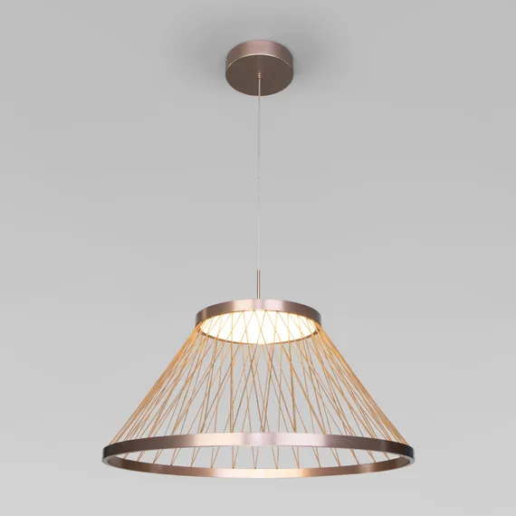 Подвесной светильник Cesta 40017/1 LED коричневый Eurosvet