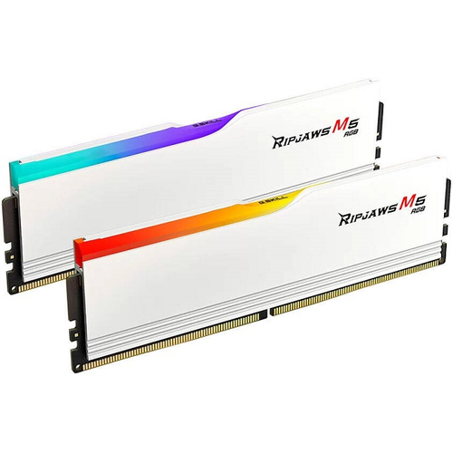 Модуль памяти DIMM DDR5 64Gb, 6000Mhz, 2x32Gb, G.Skill Ripjaws M5 RGB White (F5-6000J3040G32GX2-RM5RW)