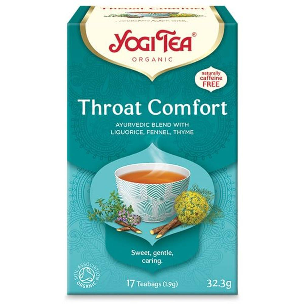 Чай Yogi Tea "Throat Cоmfort" травяной со специями 1 уп. 32,3 г (17 пакетиков по 1,9 г) (из Финляндии)
