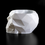 Череп-Ваза для конфет/карандашей, полигональная, 3D печать, белая