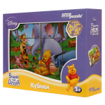 Кубики 12шт. Disney "Винни-Пух" (Степ пазл)