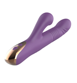 Силиконовый вибратор с возвратно-поступательной стимуляцией SW24126-purple