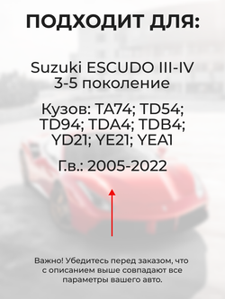 Ремкомплект ограничителей дверей Suzuki ESCUDO (III-IV) TA74; TD54; TD94; TDA4; TDB4; YD21; YE21; YEA1 (2 двери, тип 8) 2005-2017