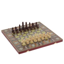 GAEM Игра настольная 3 в 1 (нарды, шахматы, шашки), L49 W24,5 H5 см