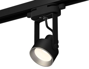 Комплект трекового однофазного светильника 1*GU10 XT6602002 PBK/PSL чёрный полированный/серебро полированное (C6602, N6104) Ambrella