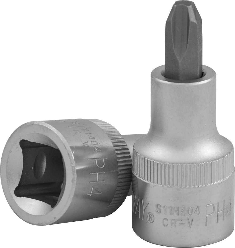 S51H404 Насадка торцевая 1/2"DR с вставкой-битой, РН4, 55 мм