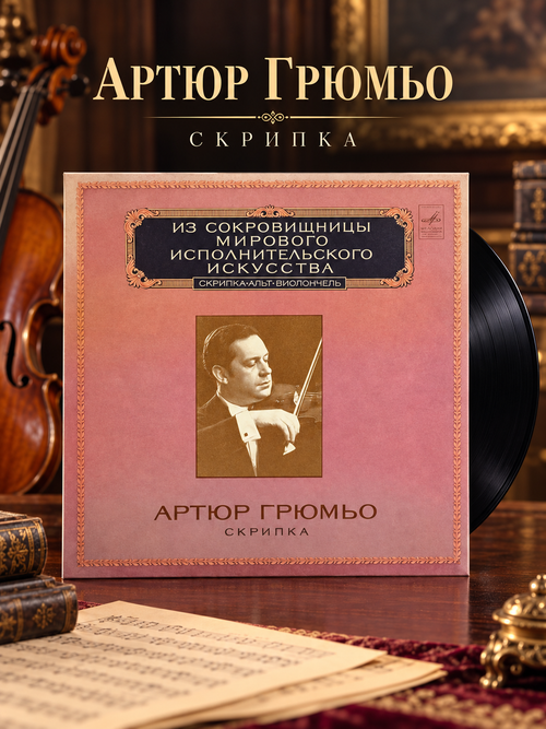 LP Артюр Грюмьо - Скрипка. Из Сокровищницы Мирового Исполнительского Искусства. Виниловая пластинка 12 дюймов. Мелодия СССР 1980 год.