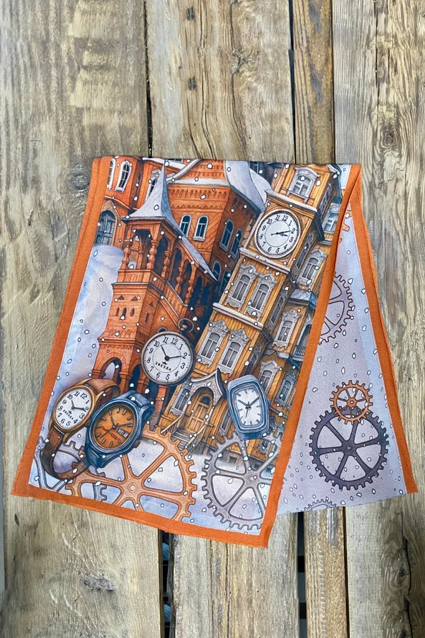 Scarf “The City of Clockmakers”
