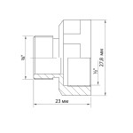 Переходник 1/2'' - 3/8'' вн/нар VRT® никель