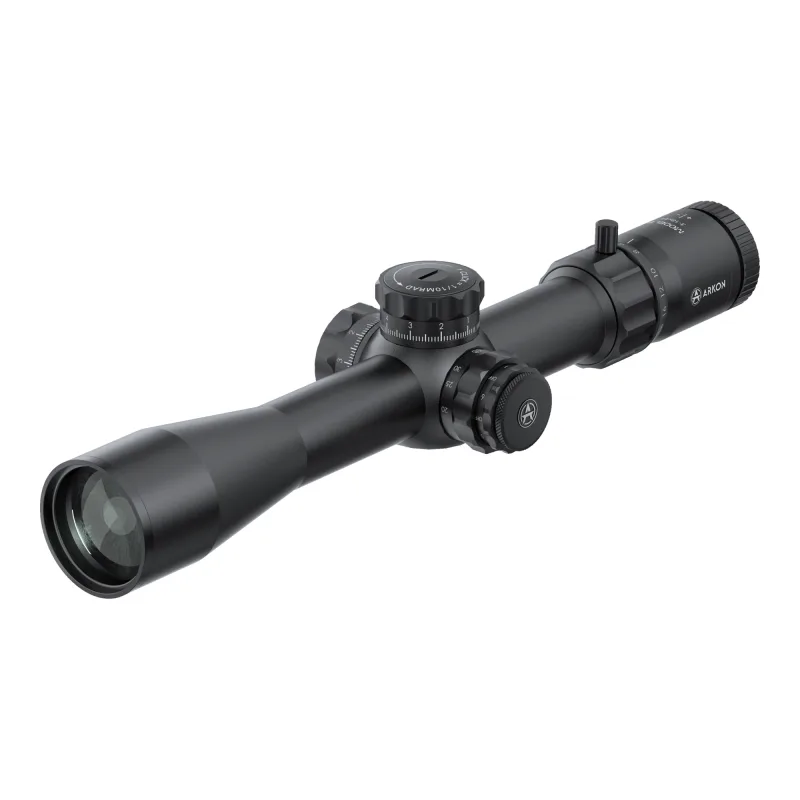 Оптический прицел ARKON Model B 3-18х44 / Аркон Модель Б 3 18 44 - вид спереди и сбоку со стороны объектива