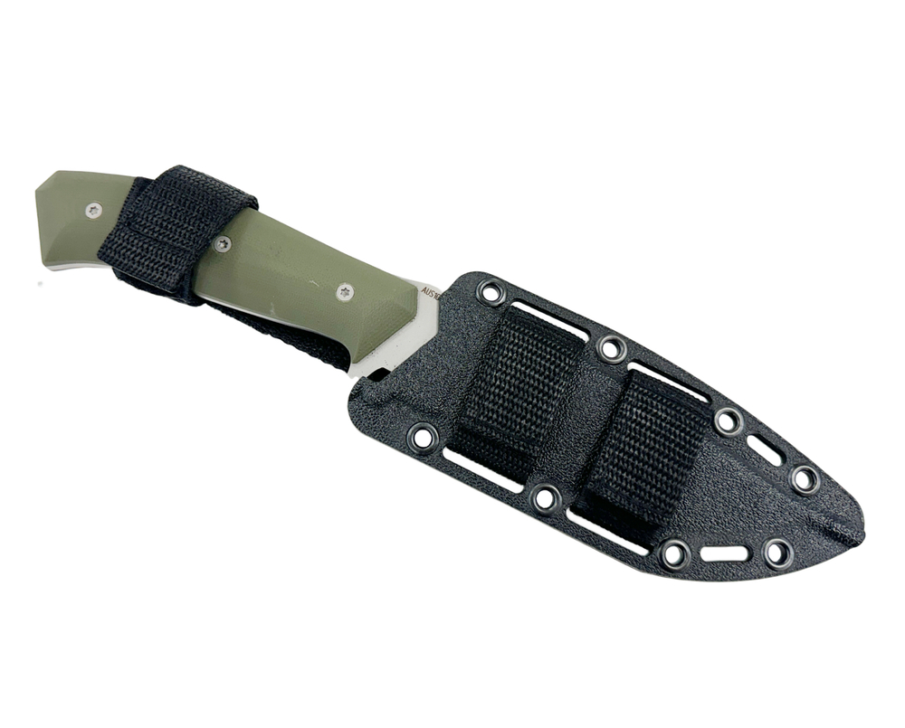 Нож Егерь Next, AUS10, G10, ножны ABS, оливковый, Saro
