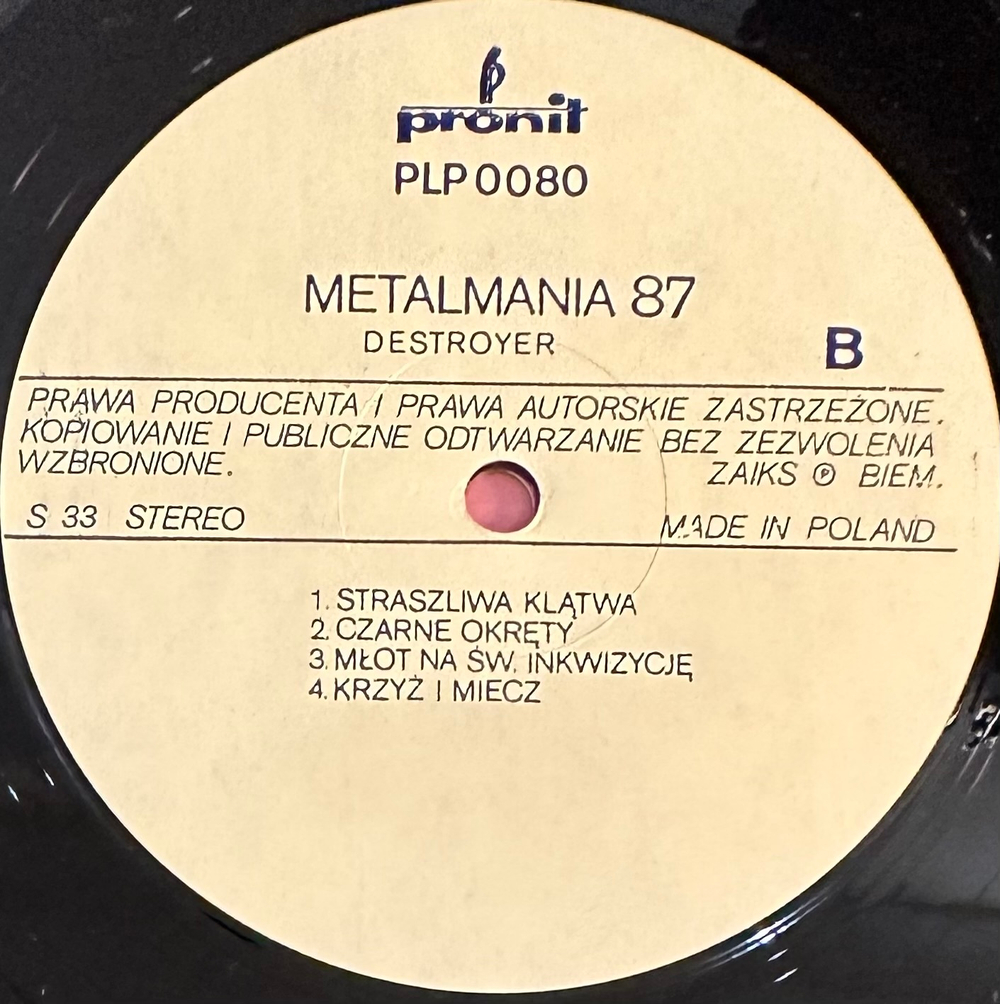 Hammer / Destroyer - Metalmania '87 (Польша 1987г.)