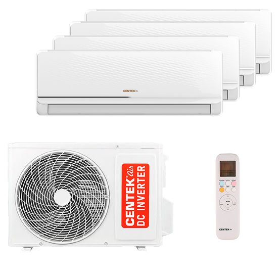 Мультисплит система на 4 комнаты Centek CT-66AMWM-H07/4R3B(FX) x 4 / CT-66AM4-H36/4DR3C