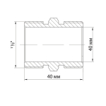 Ниппель 1 1/2'' нар/нар VRT® никель