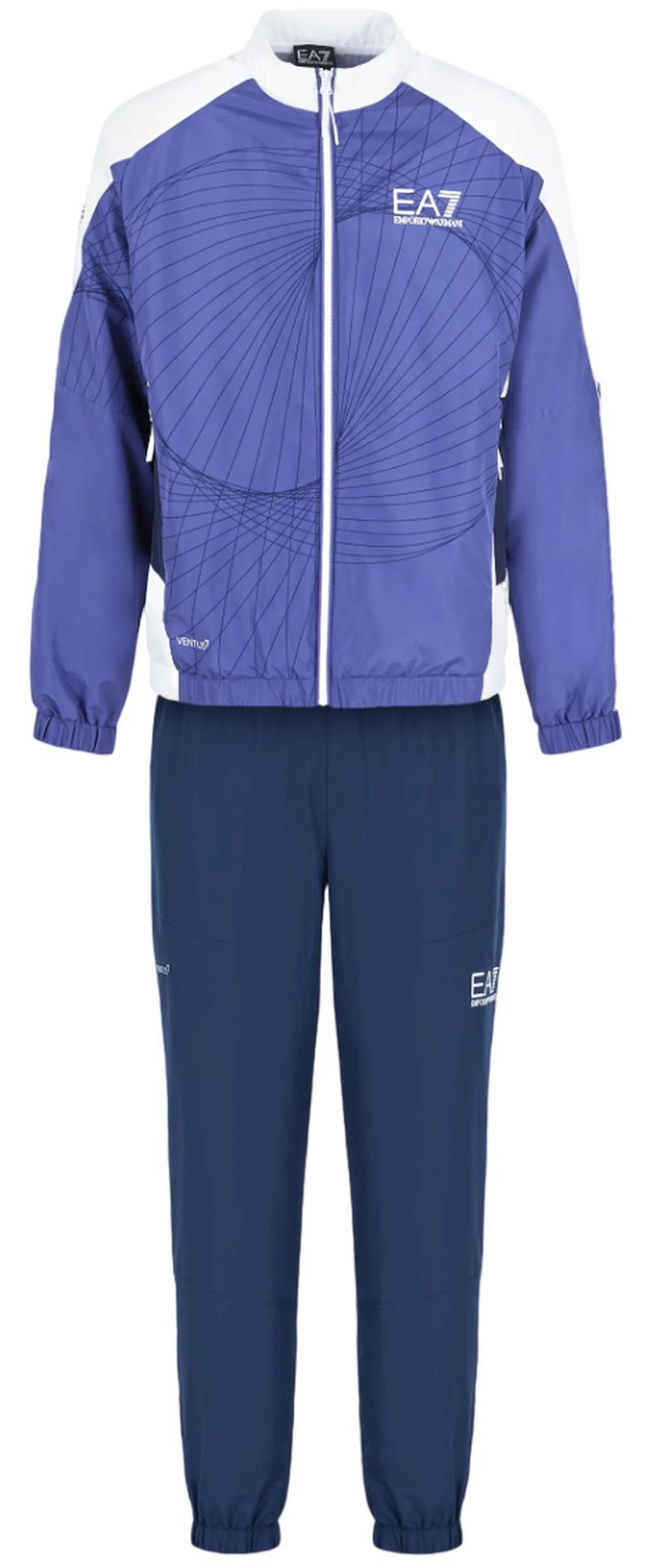 Мужской теннисный костюм EA7 Man Woven Tracksuit - blue/navy blue