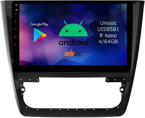 Магнитола для Skoda Yeti 2009-2018 (кондиционер) - Airok RM-3204 Android 12, SIM-слот
