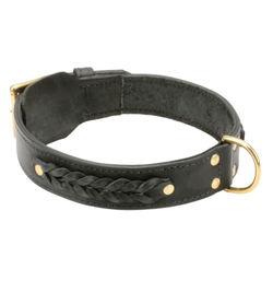 ДВУХСЛОЙНЫЙ КОЖАНЫЙ ОШЕЙНИК С ПЛЕТЕНИЕМ «BRAIDED CLASSIC»