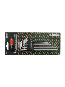 Набор ключей TORX Г-образных экстра длинных 7пр.(Т10,Т15,Т20,Т25,Т27,Т30,Т40) в пластиковом держателе RockForce##Rock FORCE RF-5071XL