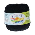 Пряжа Alpina Lily / уп.10 мот. по 50г, 175м, 002 черный