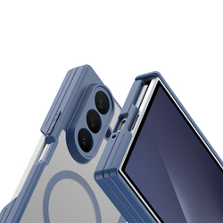Усиленный чехол синего цвета с MagSafe для Samsung Z TriFold, серия Expn Series Magnetic от Dux Ducis