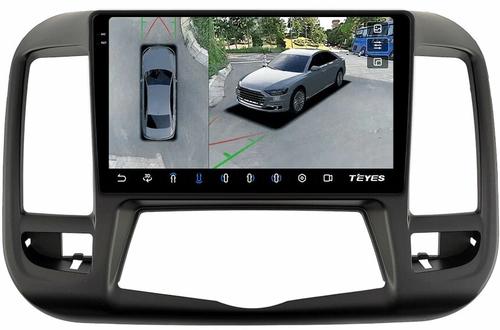 Магнитола для Nissan Teana J32 2008-2013 (ШГУ цветной, рамка тип 3) - Teyes CC3-2K-360 монитор 9.5" 2K QLED на Android 10, Быстрая, CarPlay, 4G SIM-слот, 4 камеры в комплекте