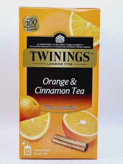 Чай черный TWININGS Orange Cinnamon Апельсин и Корица 25 пакет. х 2 г