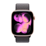 Умные часы Apple Watch Series 11 GPS, 46mm, Rose Gold Aluminium Case with Dark Gray Sport Loop