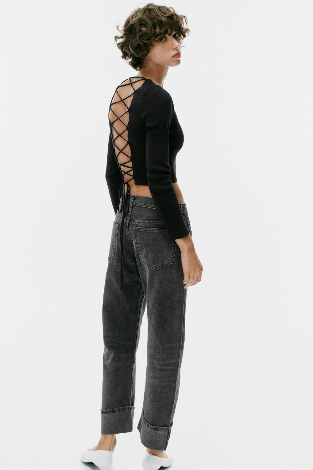 ТРИКОТАЖНЫЙ ТОП С ОТКРЫТОЙ СПИНОЙ — ZARA