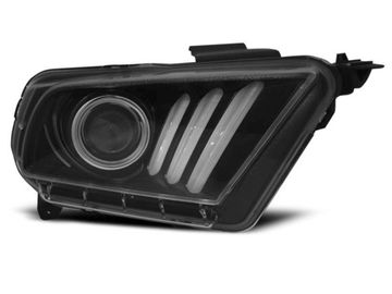 Передние фары tube light black для Ford Mustang V
