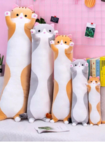 Мягкая игрушка Кот - батон, игрушка - обнимашка 110 см - Серый