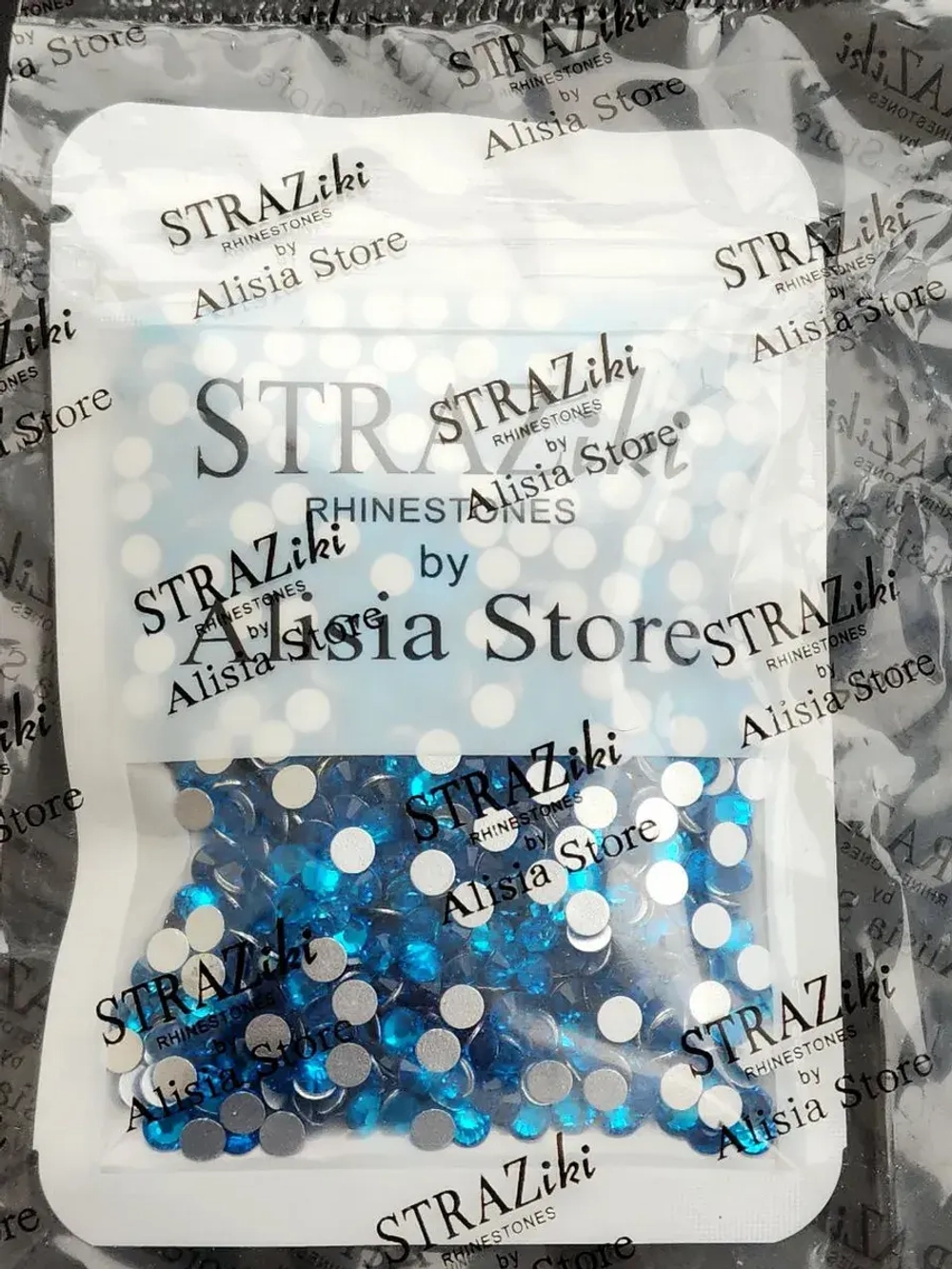 Стразы холодной фиксации стекло ss20 Capri Blue