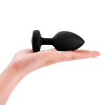 Черная вибрирующая втулка b-Vibe Vibrating Jewel Plug XXL BV-044-BLK