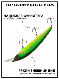 Воблер Минноу Rerange 130 MR 130 мм 22.3 г цвет #08