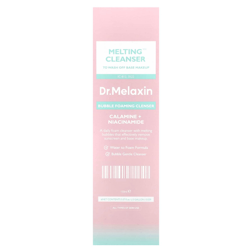Dr.Melaxin, Melting Cleanser, пенящееся очищающее средство, для всех типов кожи, 150 мл (5,07 жидк. Унции)