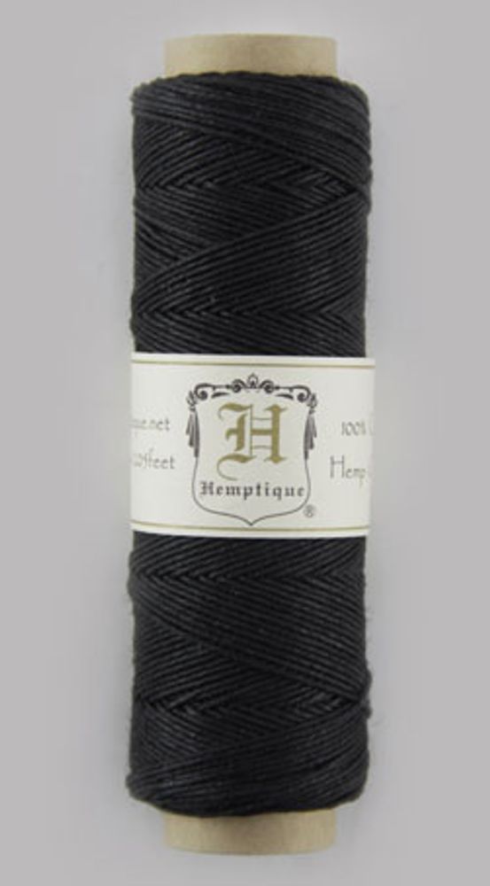 Шнур пеньковый ⌀0.5 мм / 62.5 метра, на катушке, 25 г, Hemptique HS10CO-BLK25R