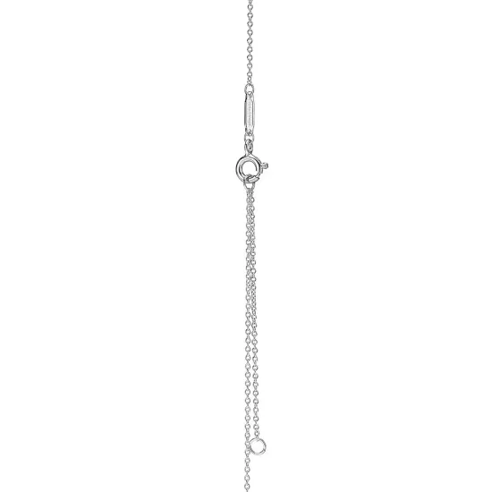Подвеска Tiffany & Co. Mini Double Heart Tag Pendant в серебре с бриллиантом