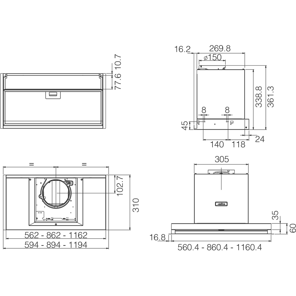 ELICA BOXIN ADVANCE IX/A/120 PRF0182703A