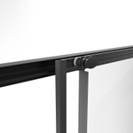 Душевое ограждение Niagara Nova NG-6830-34ВLACK (100х100х195) квадрат,черный матовый,двери раздвижные,стекло прозрачное,1 место