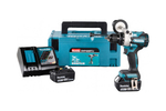 Ударная аккумуляторная дрель-шуруповерт Makita LXT BL 18 В, 13 мм, 125/65 Нм, 2x5.0 Ач, ЗУ, Makpac DHP486RTJ