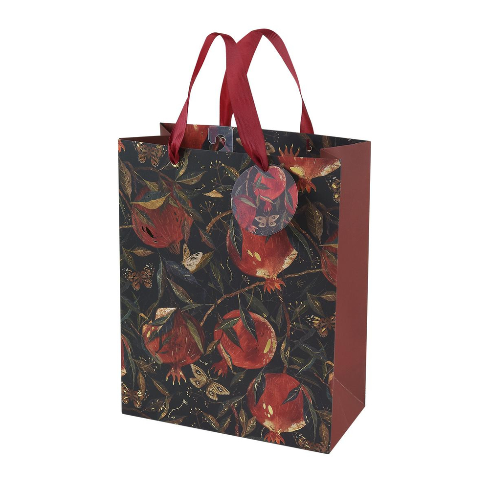 Пакет подарочный L, 26х32,4х13см. Premium "Flora. Гранат" (BrunoVisconti)