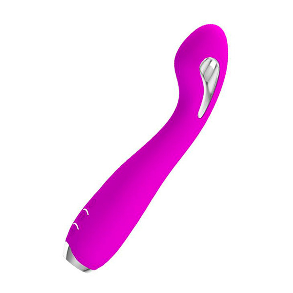 Лиловый вибратор с электростимуляцией 19,5см Baile Pretty Love Hector BI-014765