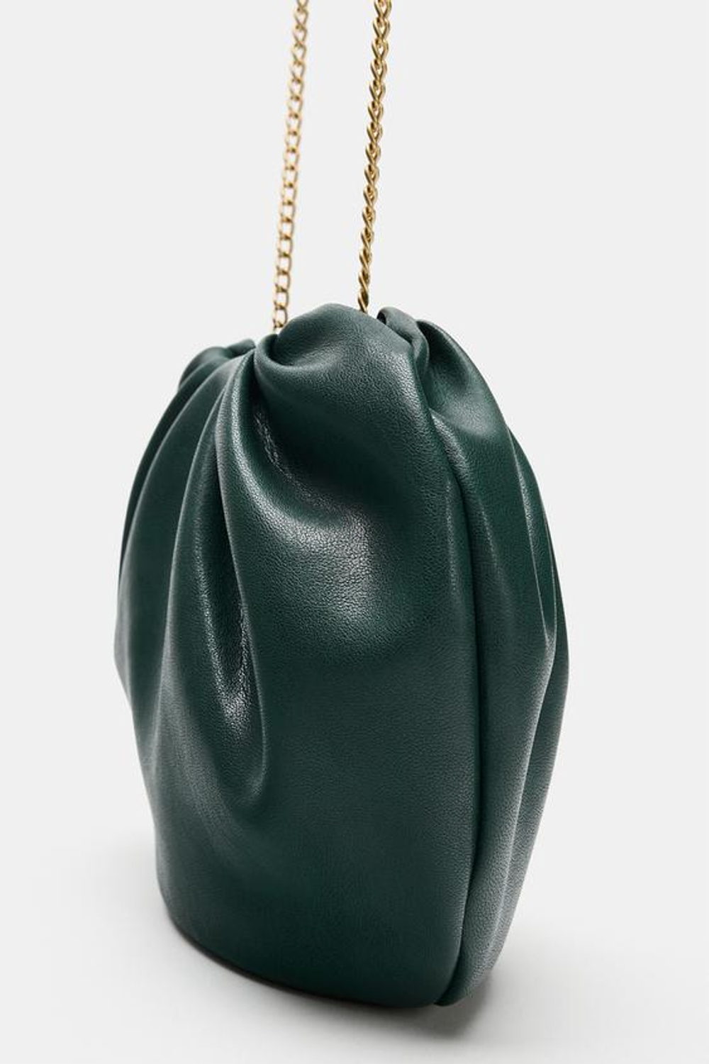 ZARA СУМКА С ПЛЕЧЕВЫМ РЕМНЕМ И ЦЕПОЧКОЙ, ЗЕЛЕНЫЙ
