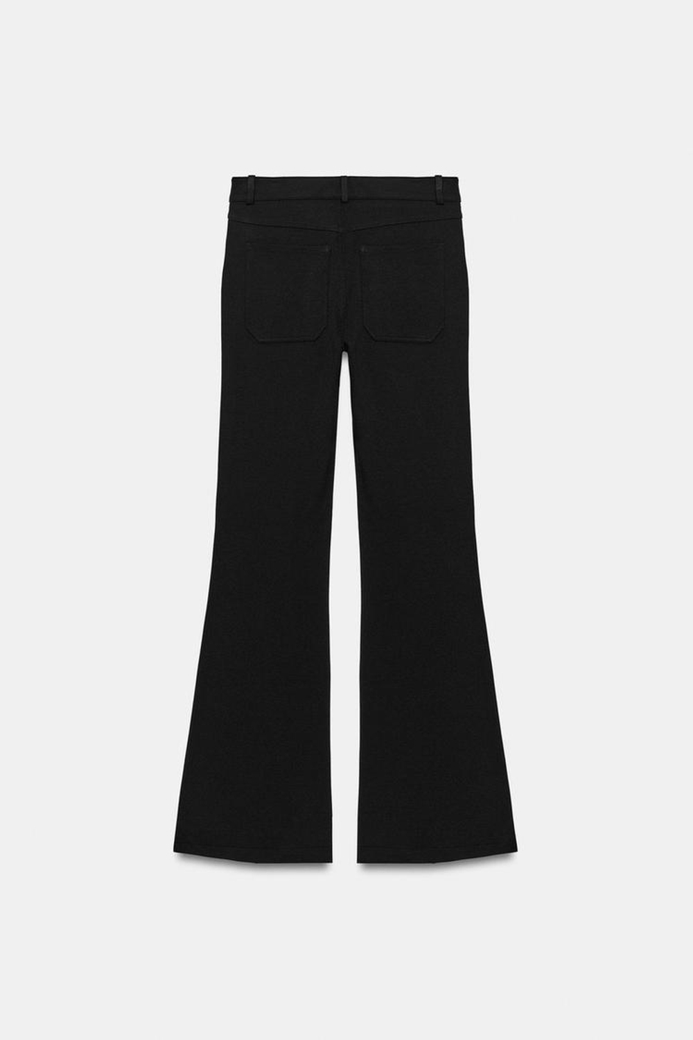 ZARA БРЮКИ FLARED, ЧЕРНЫЙ
