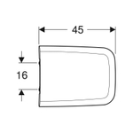 Сиденье для унитаза Geberit iCon Square 500.837.01.1, с крышкой, микролифт, белое