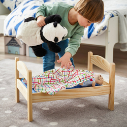 IKEA DUKTIG  (ИКЕА ДУКТИГ)  -  Кроватка для кукол - сосна/разноцветная