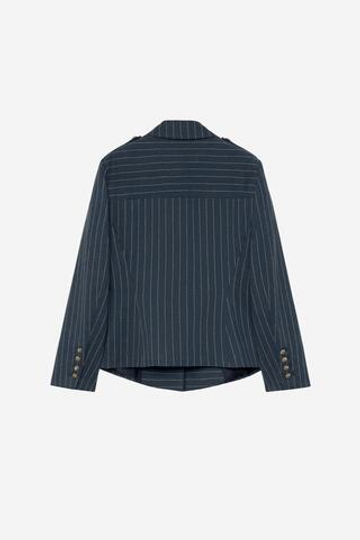 ZARA БЛЕЙЗЕР В ТОНКУЮ ПОЛОСКУ — THE ITEM, СИНИЙ