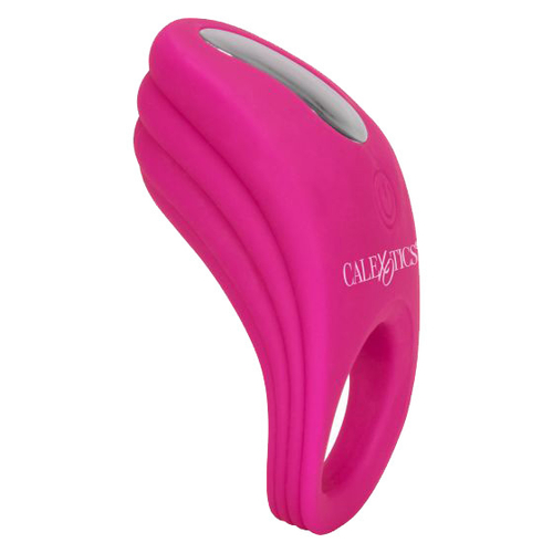 Розовое эрекционное виброкольцо с пультом California Exotic Novelties Silicone Remote Pleasure Ring SE-0077-70-3