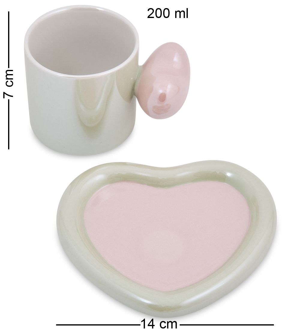 GAEM Art MUG-415/3 Чайная пара «Сердце»