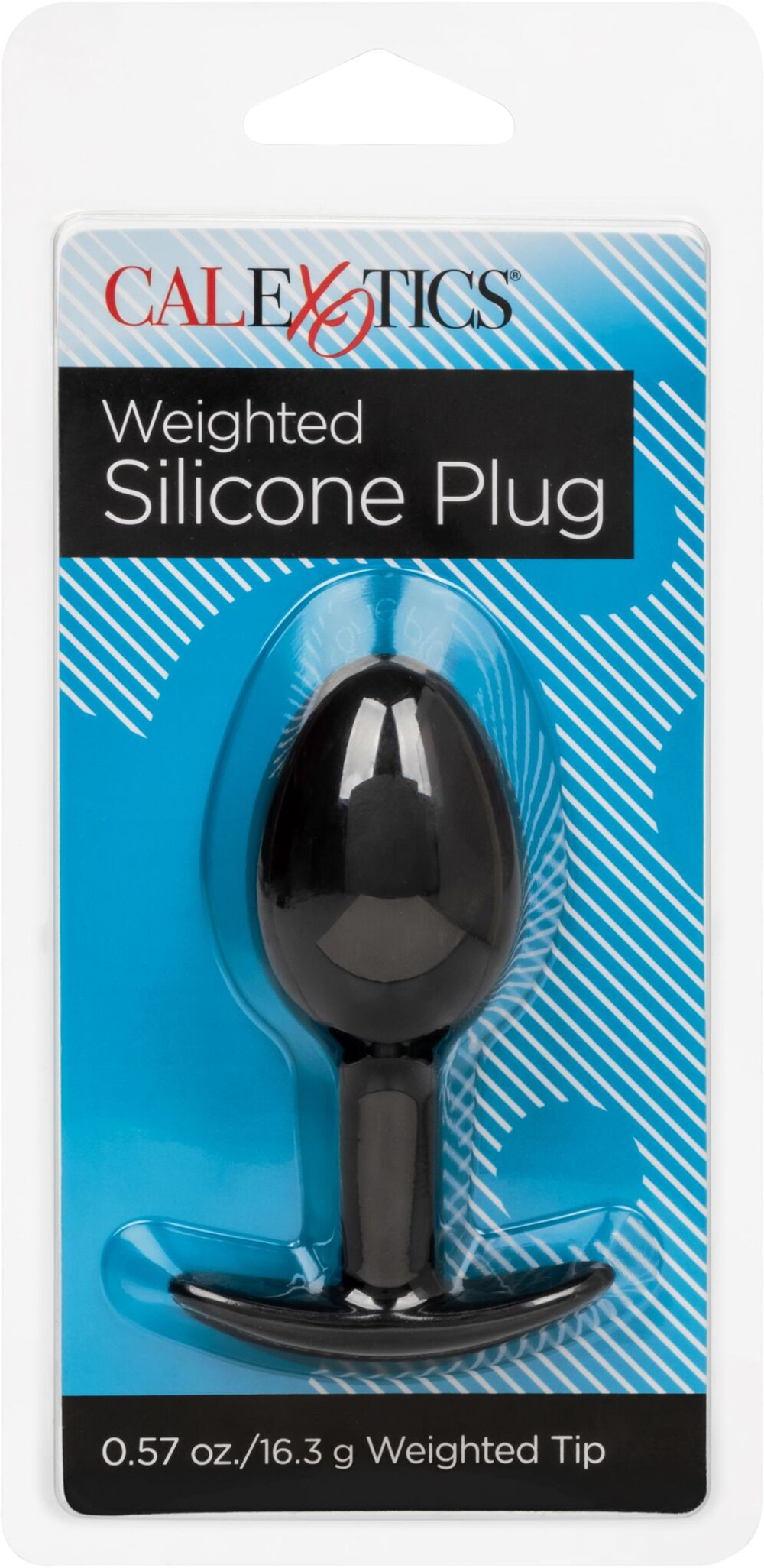 Черная анальная пробка из силикона Weighted Silicone Plug - 7,5 см. (Цвет: черный)