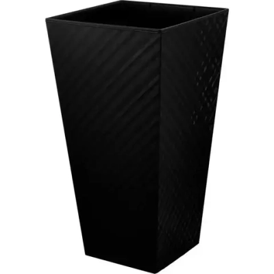 Горшок для цветов InGreen Manhattan CUBE 300х564мм 34л c дренаж. вставкой оникс